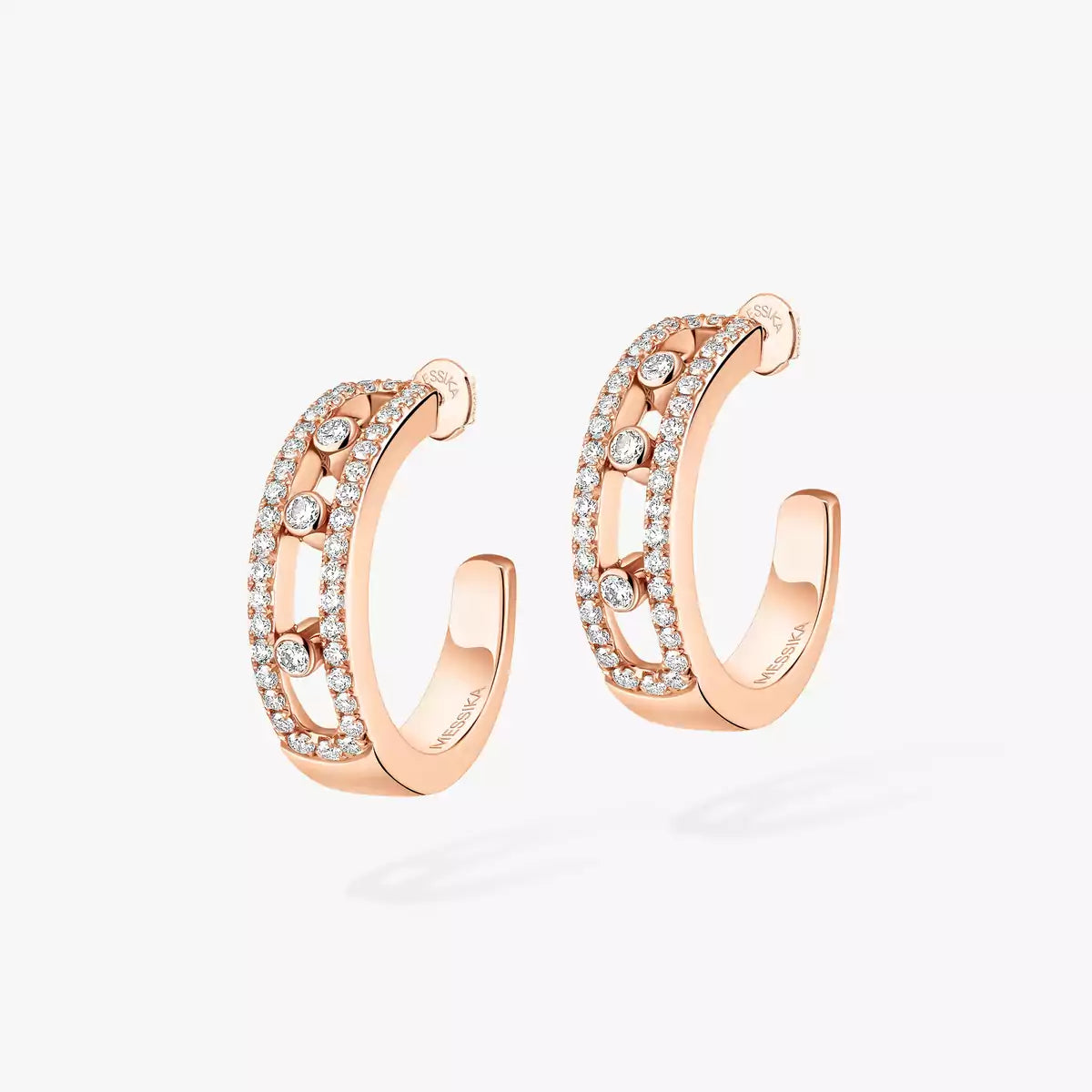 [Am Jewelry]Diamond Pave_ Hoop Earrings Move
