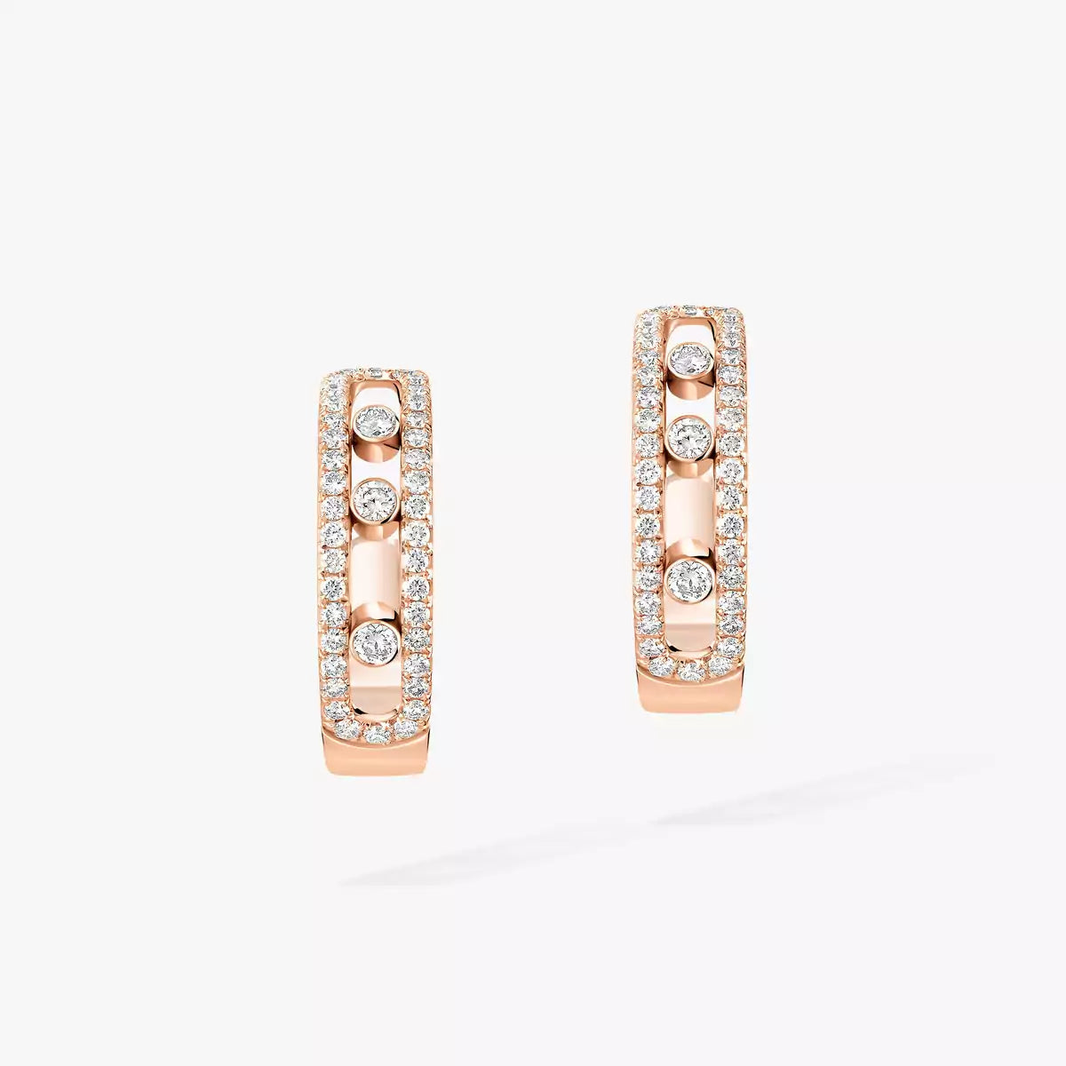 [Am Jewelry]Diamond Pave_ Hoop Earrings Move