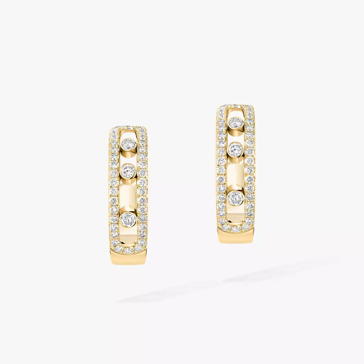 [Am Jewelry]Diamond Pave_ Hoop Earrings Move