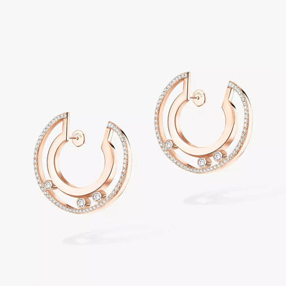 [Am Jewelry] Move Romane Small Diamond Hoop Earrings