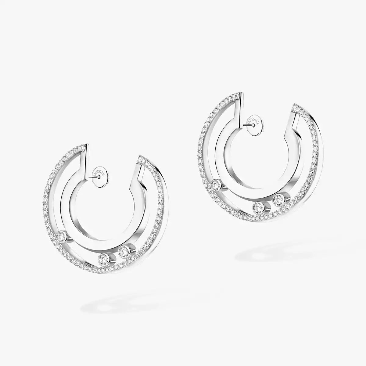 [Am Jewelry] Move Romane Small Diamond Hoop Earrings
