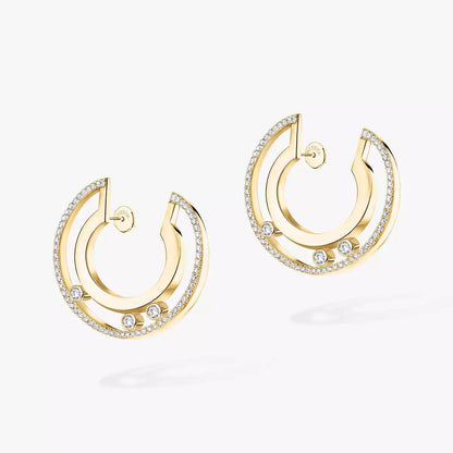 [Am Jewelry] Move Romane Small Diamond Hoop Earrings