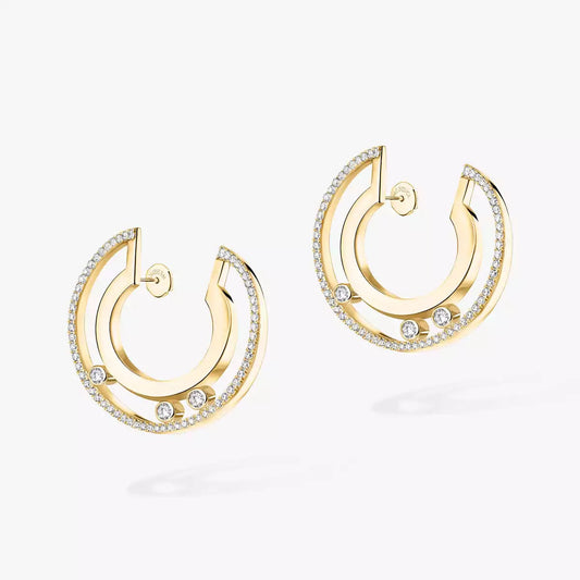[Am Jewelry] Move Romane Small Diamond Hoop Earrings