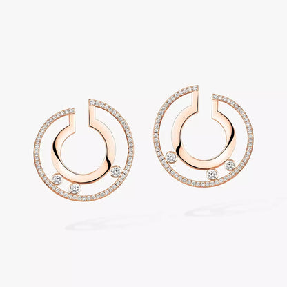 [Am Jewelry] Move Romane Small Diamond Hoop Earrings