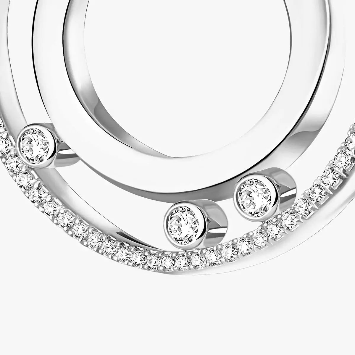 [Am Jewelry] Move Romane Small Diamond Hoop Earrings