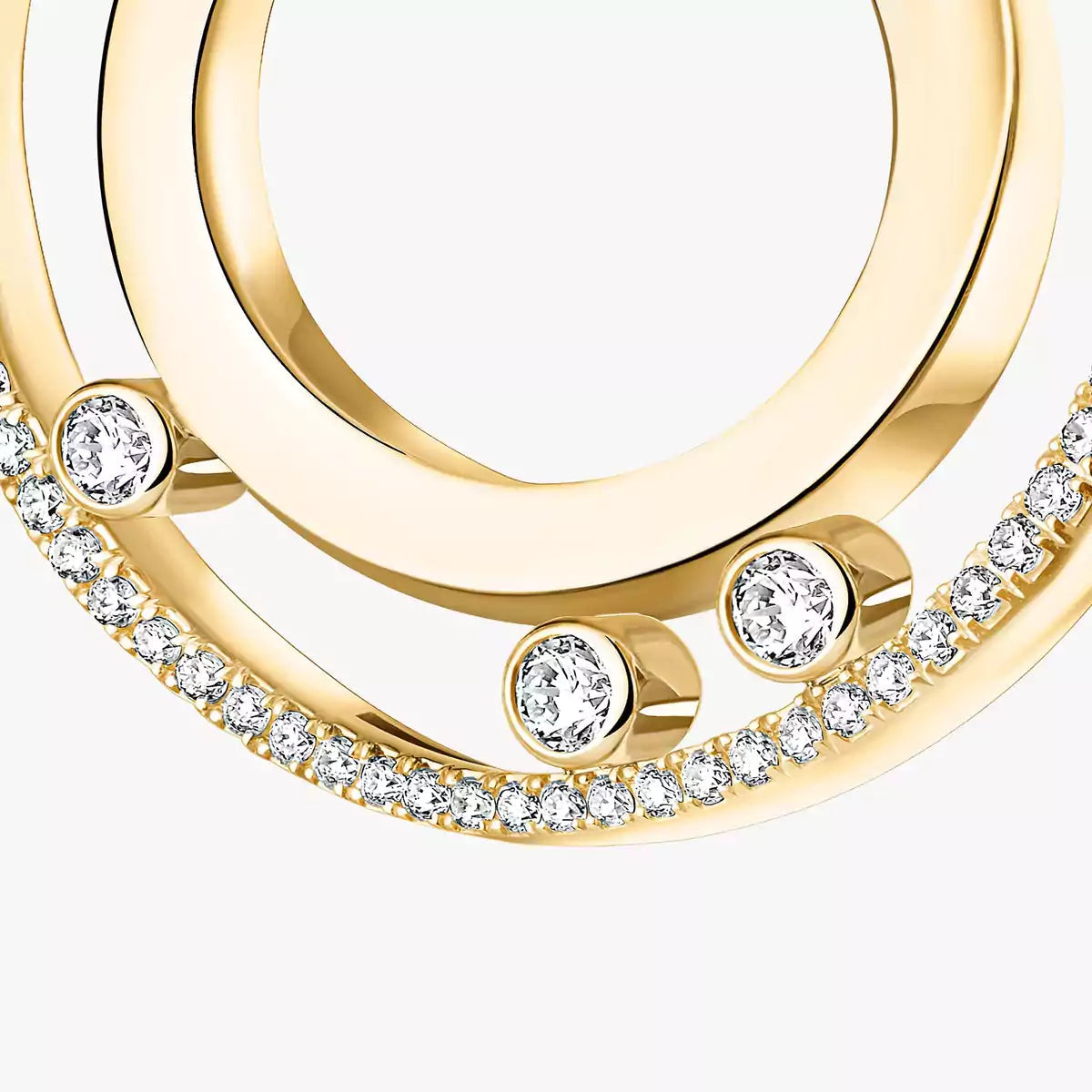 [Am Jewelry] Move Romane Small Diamond Hoop Earrings