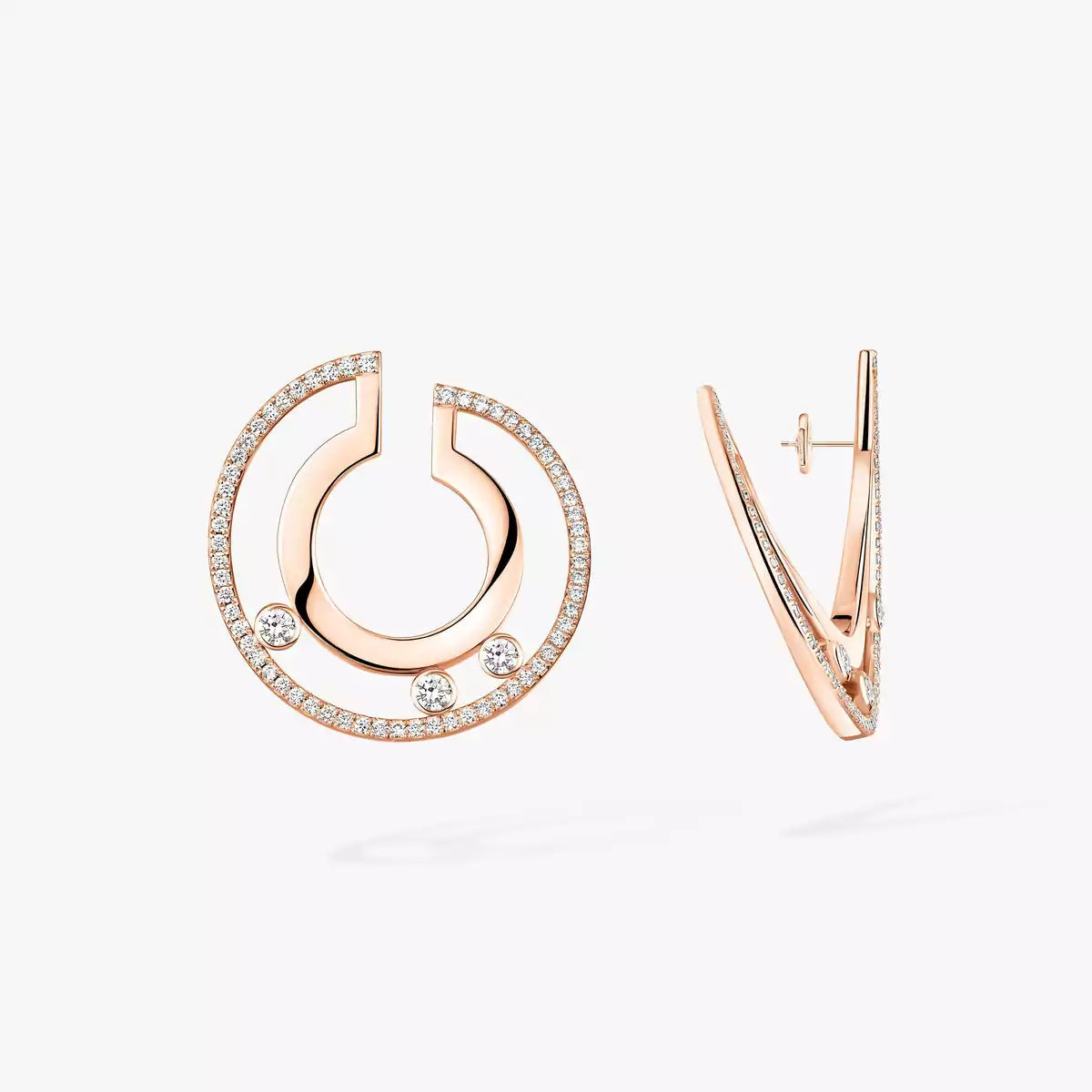 [Am Jewelry] Move Romane Small Diamond Hoop Earrings