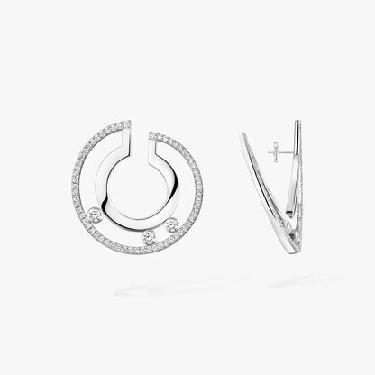 [Am Jewelry] Move Romane Small Diamond Hoop Earrings