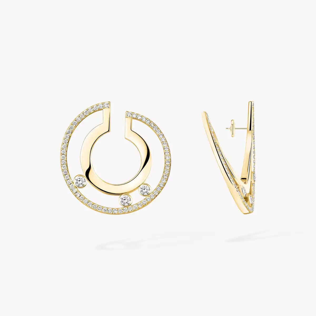 [Am Jewelry] Move Romane Small Diamond Hoop Earrings