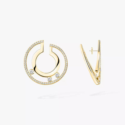 [Am Jewelry] Move Romane Small Diamond Hoop Earrings