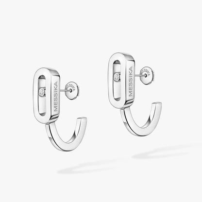 [Am Jewelry]Diamond Mini Hoop Earrings Move Classique