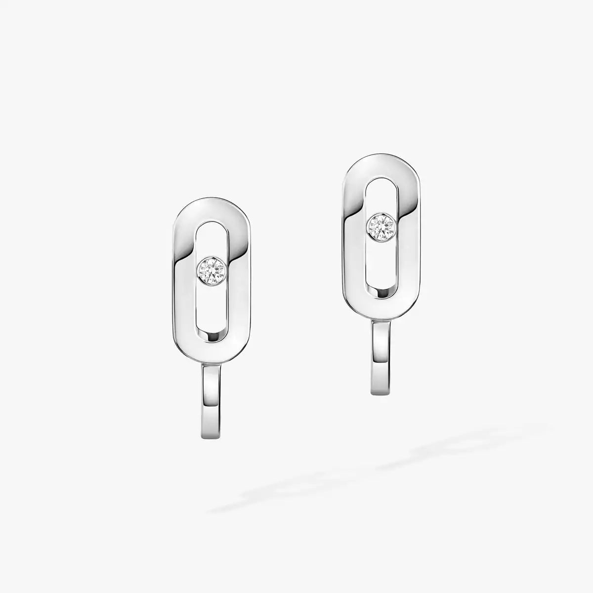 [Am Jewelry]Diamond Mini Hoop Earrings Move Classique