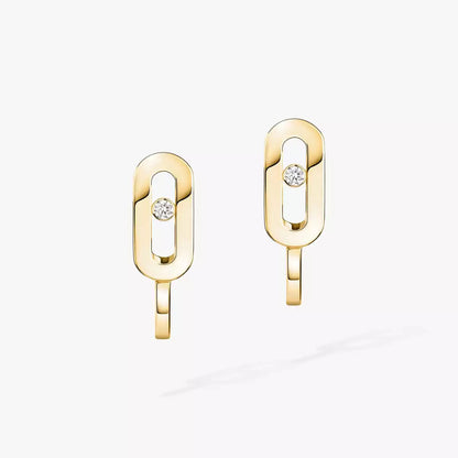 [Am Jewelry]Diamond Mini Hoop Earrings Move Classique