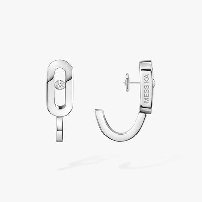 [Am Jewelry]Diamond Mini Hoop Earrings Move Classique