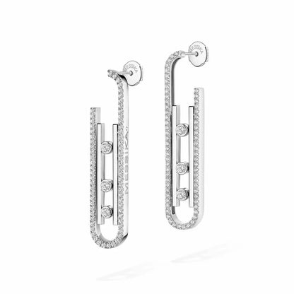 [Am Jewelry]Diamond Pendant Earrings Move 10Th