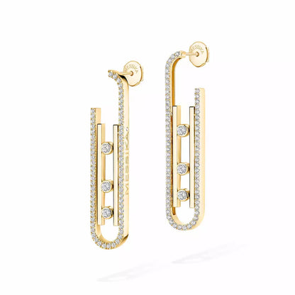 [Am Jewelry]Diamond Pendant Earrings Move 10Th