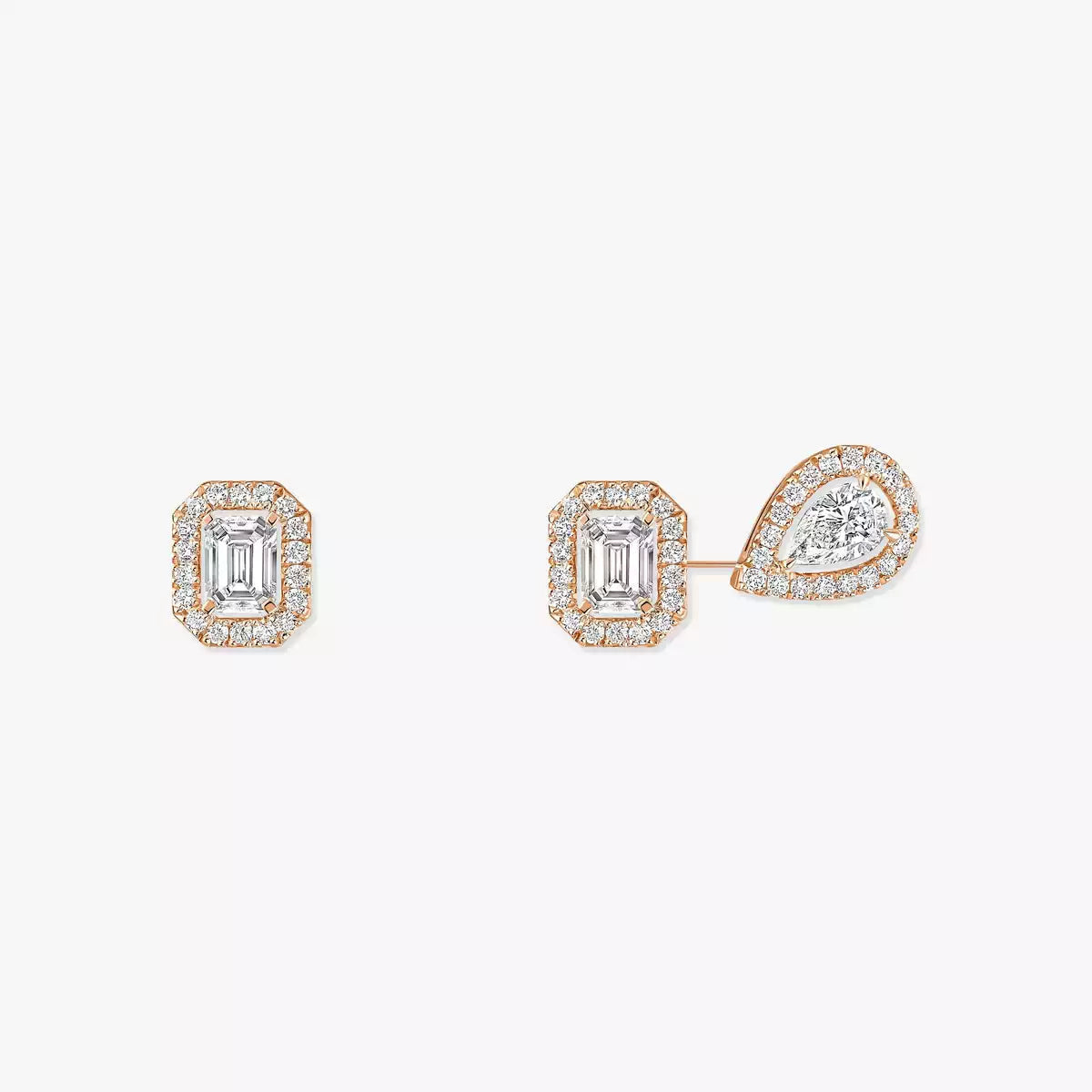 [Am Jewelry]Diamond Earrings 0,10ct My Twin 1+2