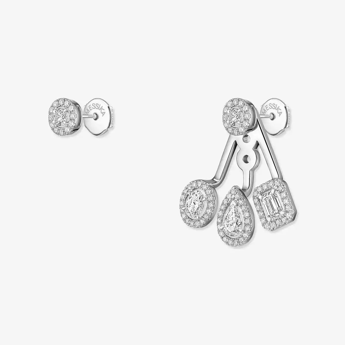 [Am Jewelry] My Twin Trio  Diamond Earrings