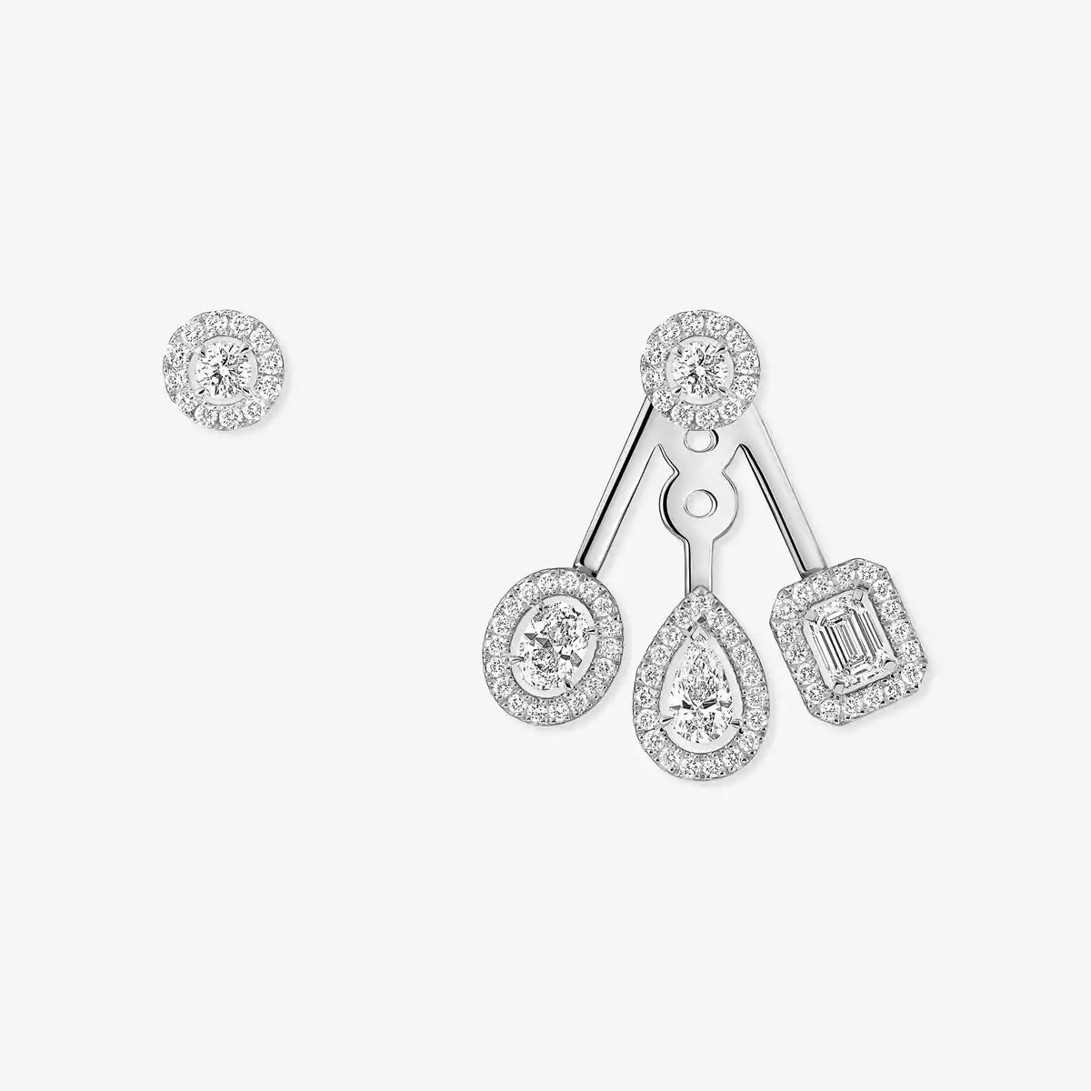 [Am Jewelry] My Twin Trio  Diamond Earrings