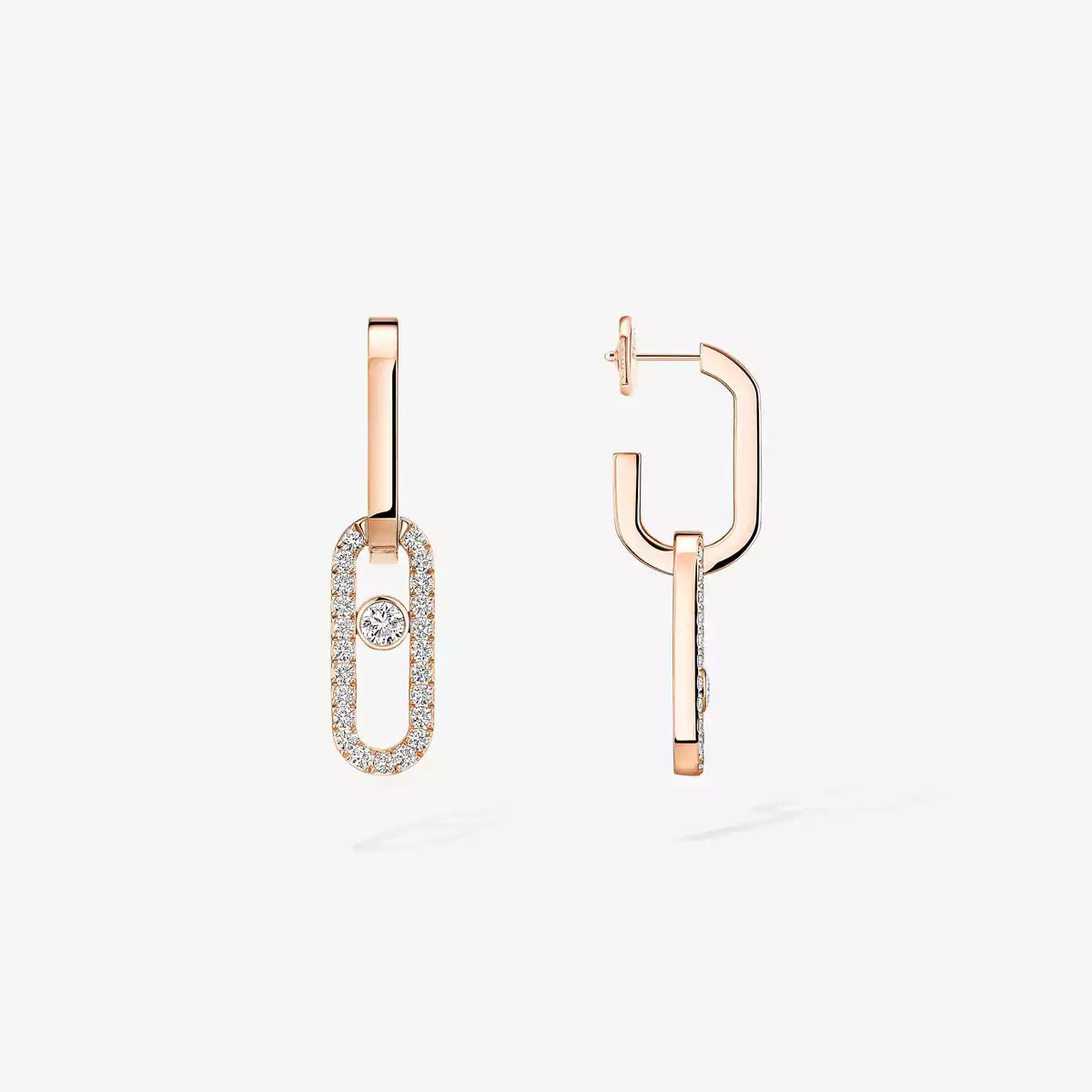 [Am Jewelry]Move Link Diamond Earrings