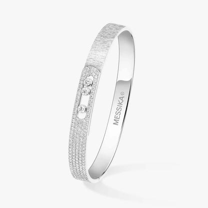 [Am Jewelry]Move Noa Ciselé half pavé bangle
