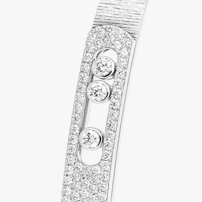 [Am Jewelry]Move Noa Ciselé half pavé bangle