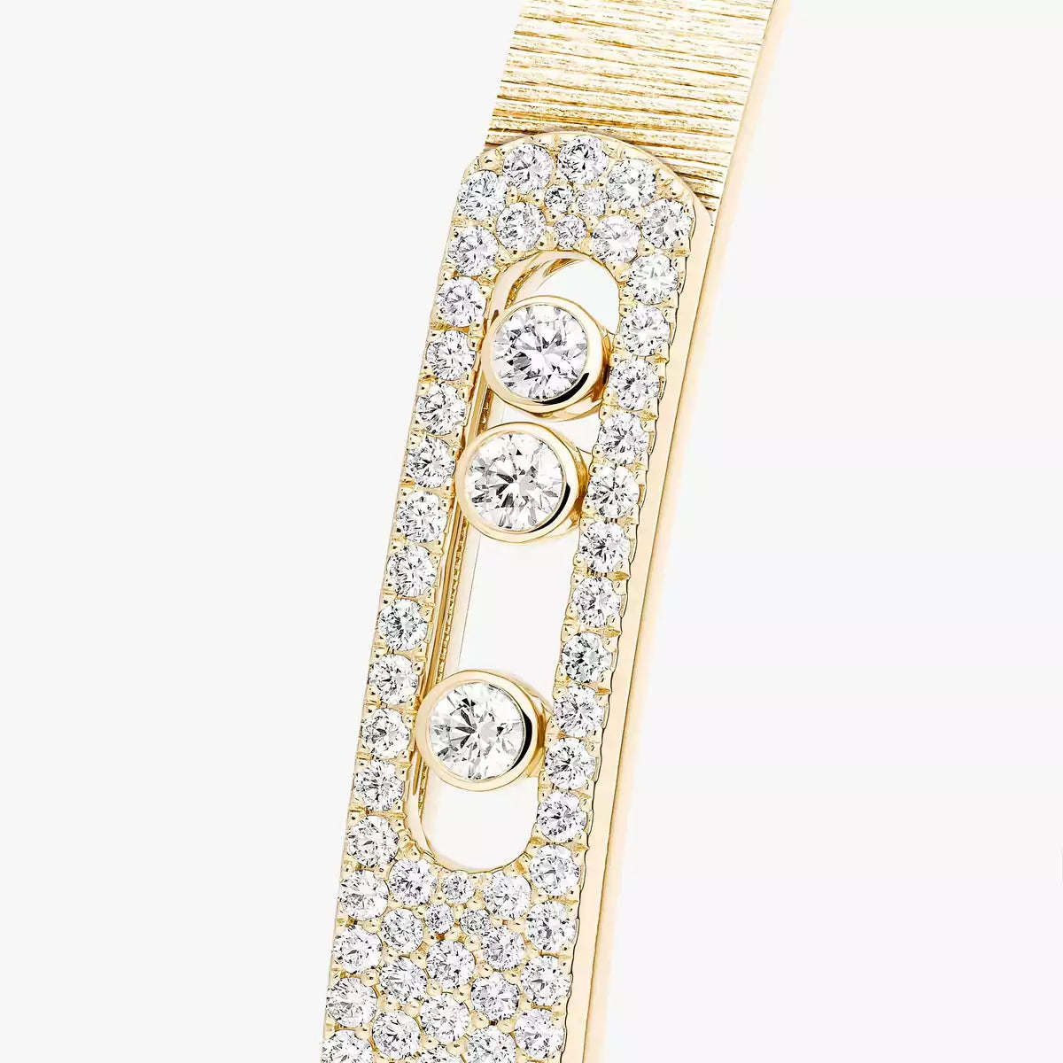 [Am Jewelry]Move Noa Ciselé half pavé bangle
