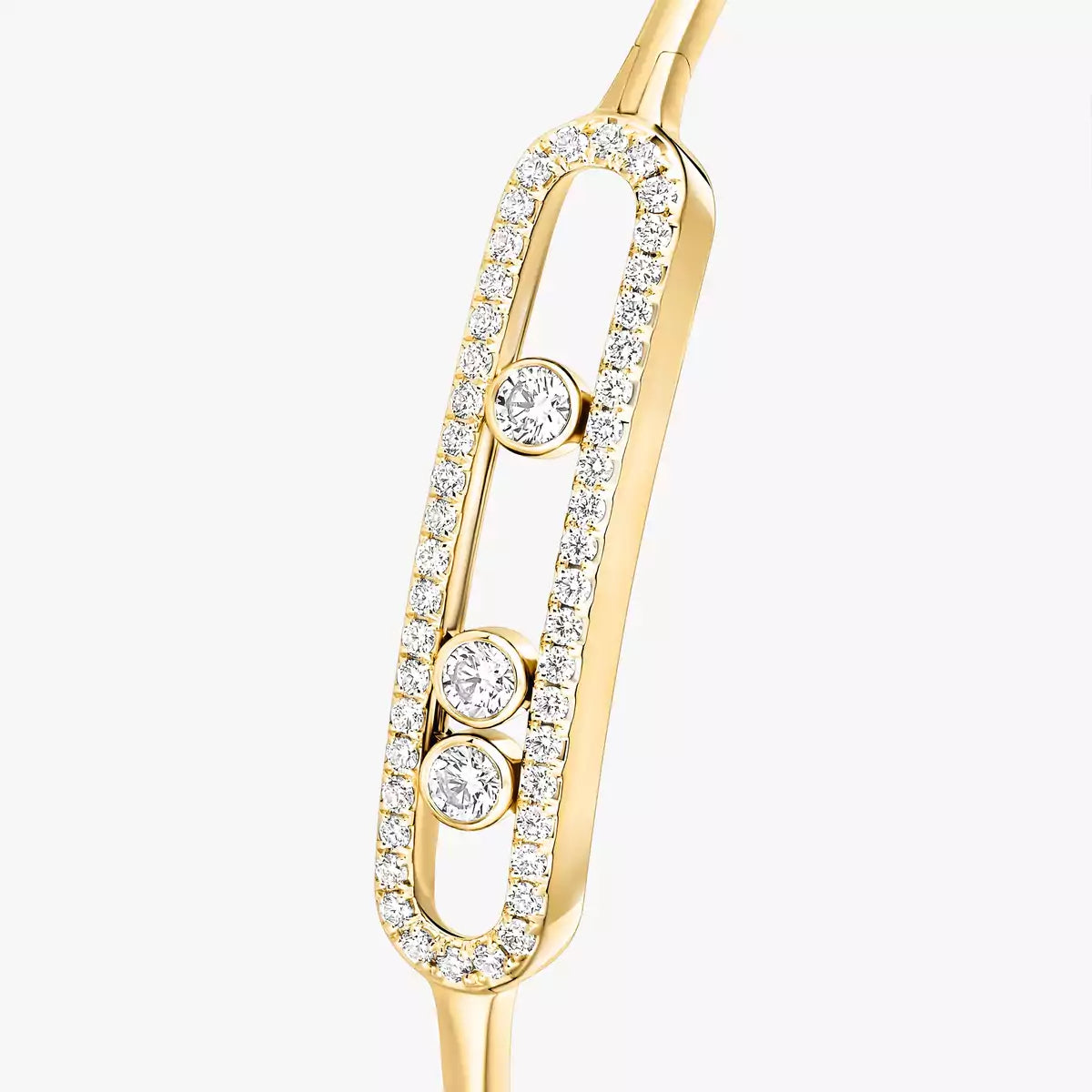 [Am Jewelry]Move Pavé Diamond Bangle Bracelet M