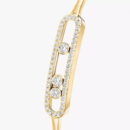 [Am Jewelry]Move Pavé Diamond Bangle Bracelet M