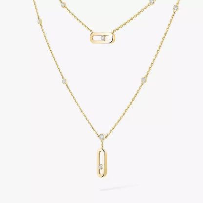 [Am Jewelry] Move Uno Diamond Necklace