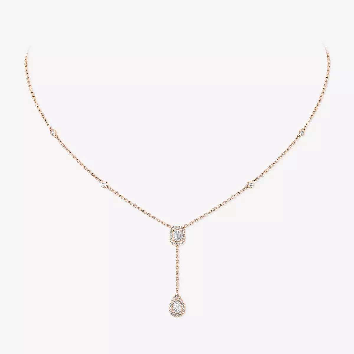 [Am Jewelry]Gold Diamond Tie Necklace