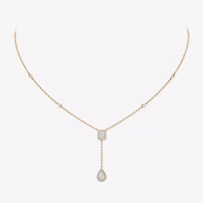 [Am Jewelry]Gold Diamond Tie Necklace