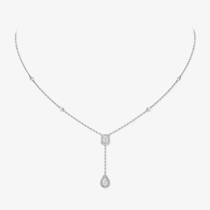 [Am Jewelry]Gold Diamond Tie Necklace