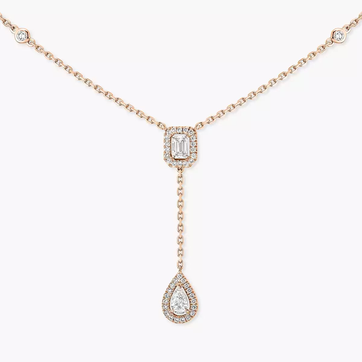 [Am Jewelry]Gold Diamond Tie Necklace
