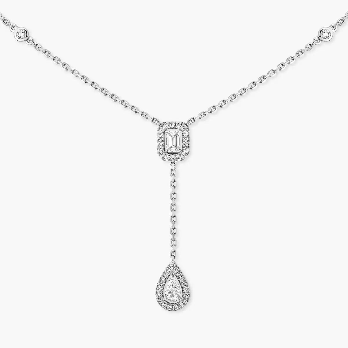 [Am Jewelry]Gold Diamond Tie Necklace