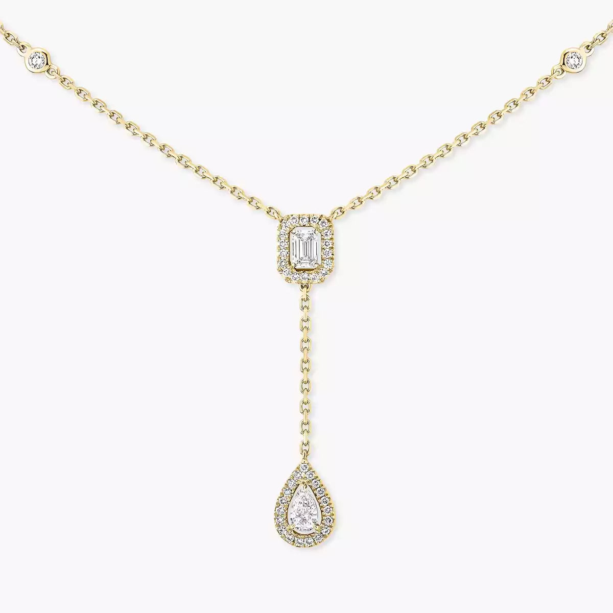 [Am Jewelry]Gold Diamond Tie Necklace