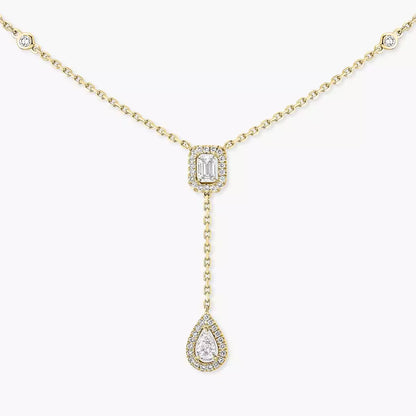[Am Jewelry]Gold Diamond Tie Necklace