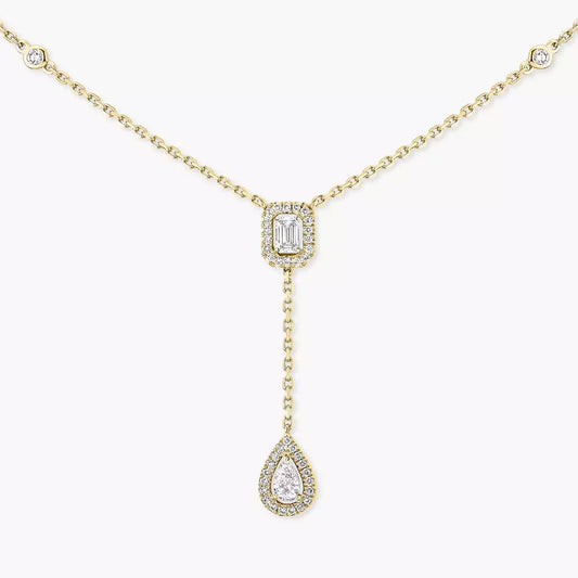 [Am Jewelry]Gold Diamond Tie Necklace