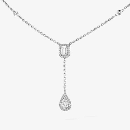 [Am Jewelry]Gold Diamond Tie Necklace