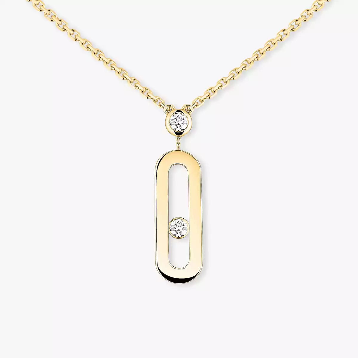 [Am Jewelry] Move Uno Gold Diamond Long Necklace