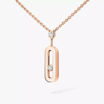 [Am Jewelry] Move Uno Gold Diamond Long Necklace