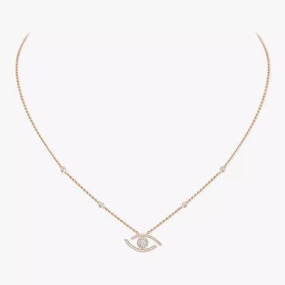 [Am Jewelry]Pave_ Diamond Necklace Lucky Eye