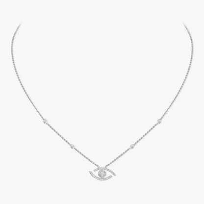 [Am Jewelry]Pave_ Diamond Necklace Lucky Eye