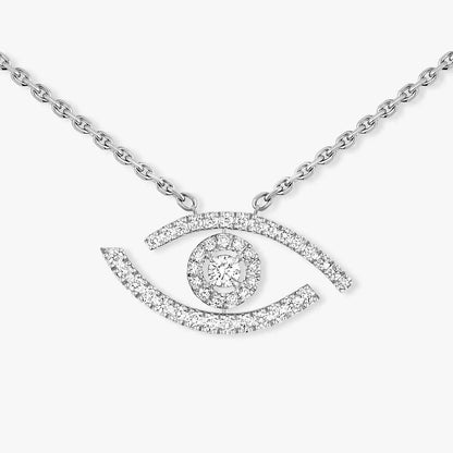 [Am Jewelry]Pave_ Diamond Necklace Lucky Eye