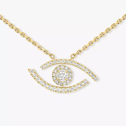 [Am Jewelry]Pave_ Diamond Necklace Lucky Eye