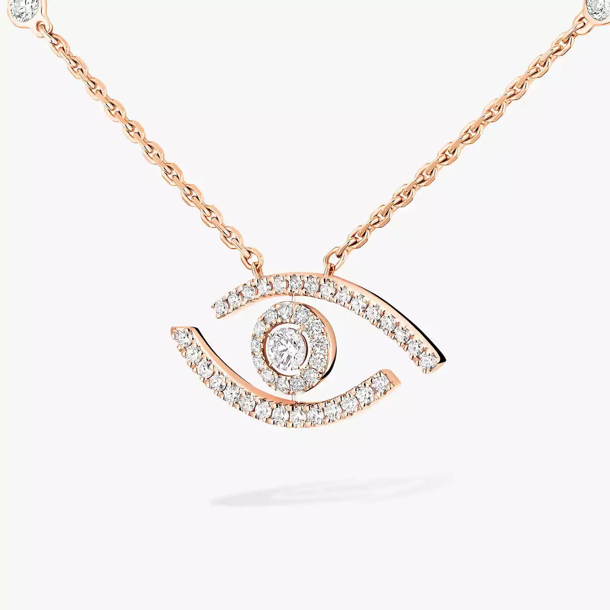 [Am Jewelry]Pave_ Diamond Necklace Lucky Eye