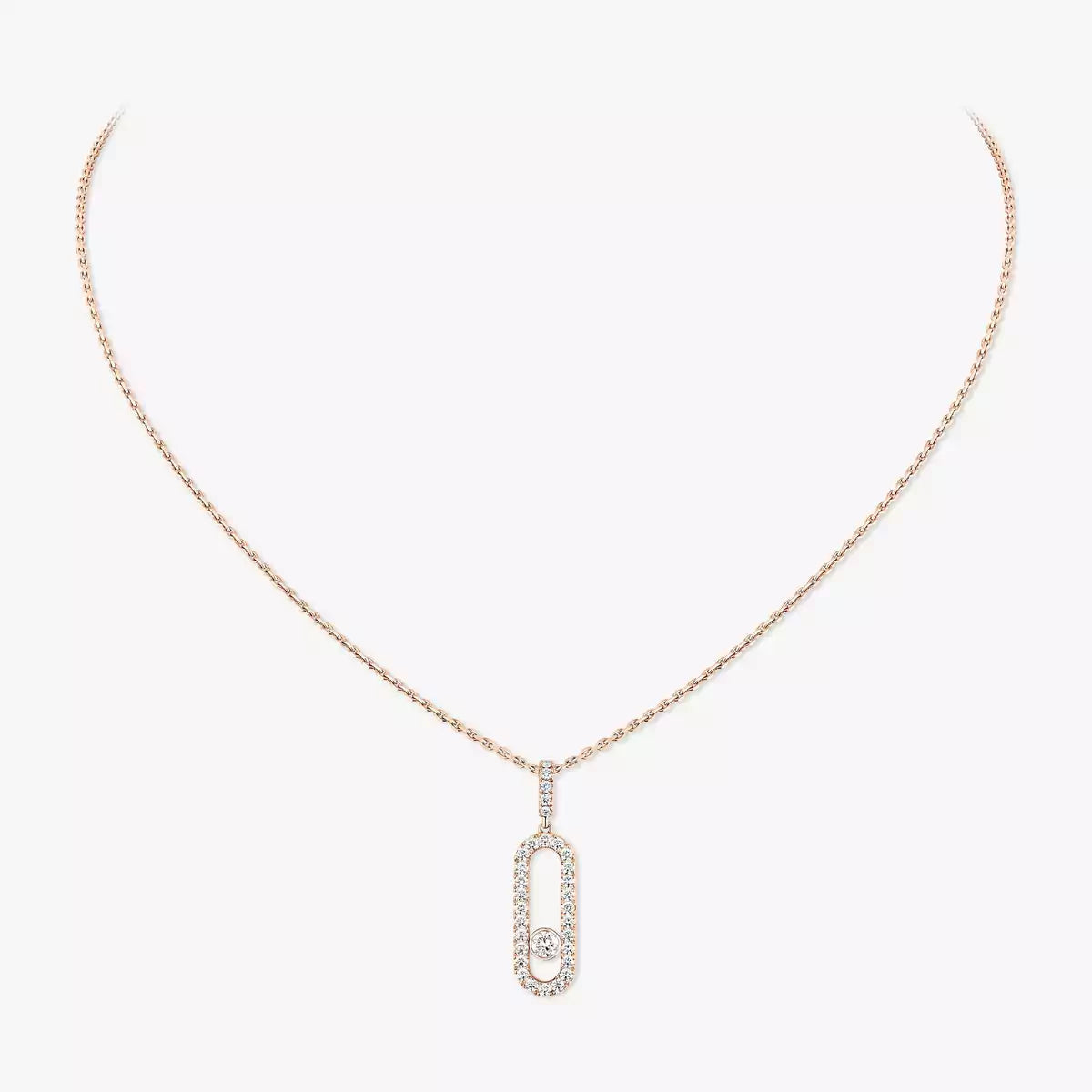 [Am Jewelry]Move Uno Diamond Necklace in Rose Gold