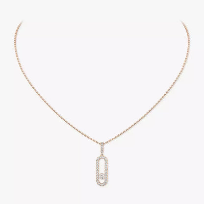 [Am Jewelry]Move Uno Diamond Necklace in Rose Gold