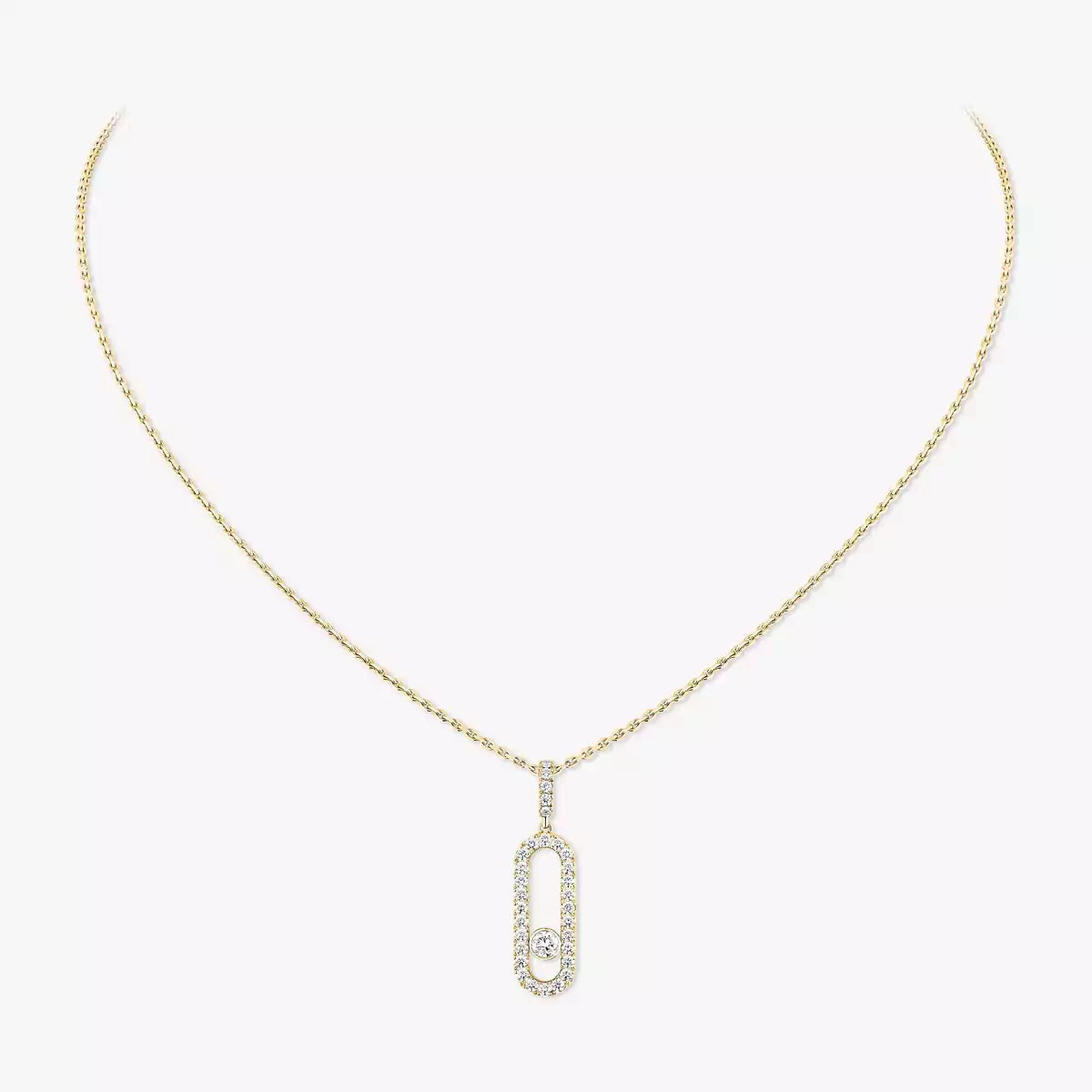 [Am Jewelry]Move Uno Diamond Necklace in Rose Gold