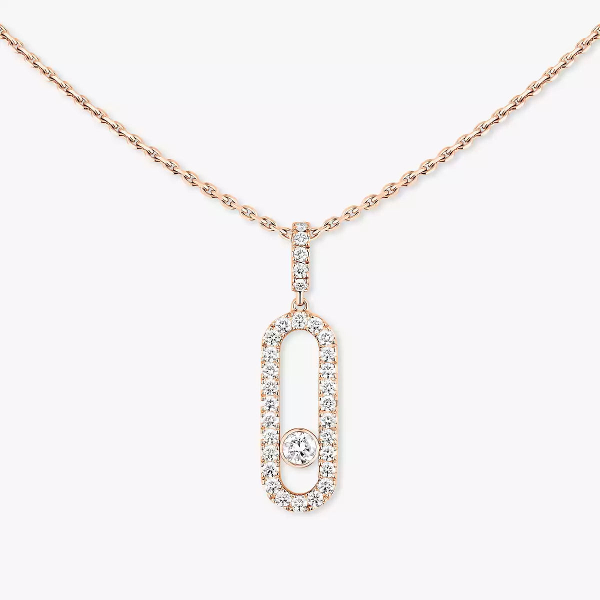 [Am Jewelry]Move Uno Diamond Necklace in Rose Gold